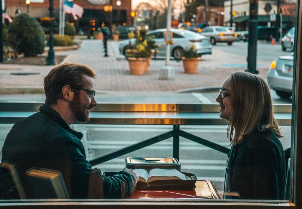 "Couple having an honest conversation"